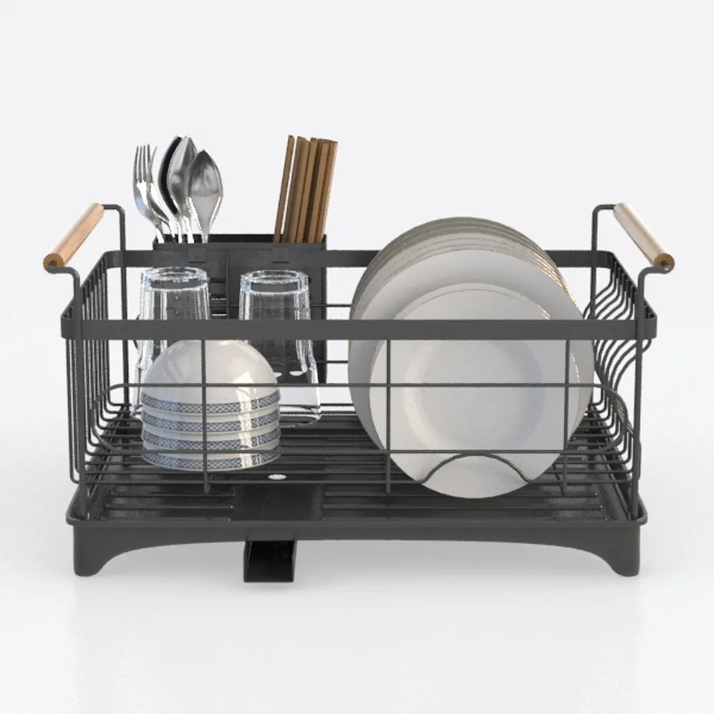 Cisily Black Sponge Holder for Kitchen Sink, Sink 