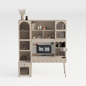 WOODTIME Home Office Computer Desk with Arch Glass