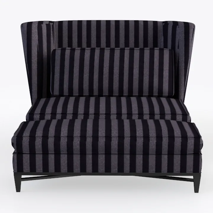 VINGLI 157" Cloud Black Convertible Sectional Sofa