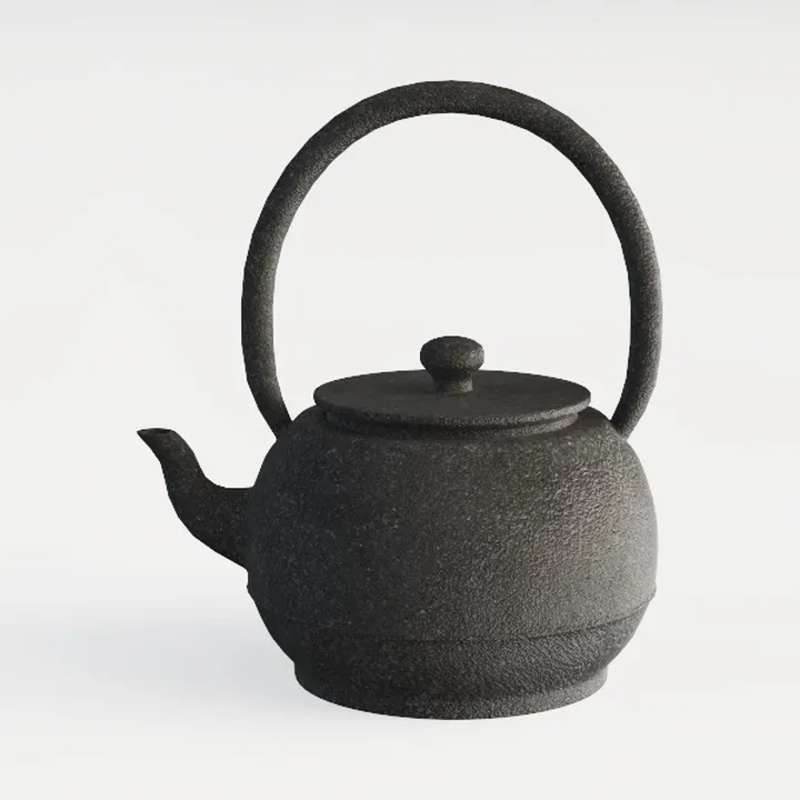 Cast Iron Vintage Traditional Teapot 3D Model