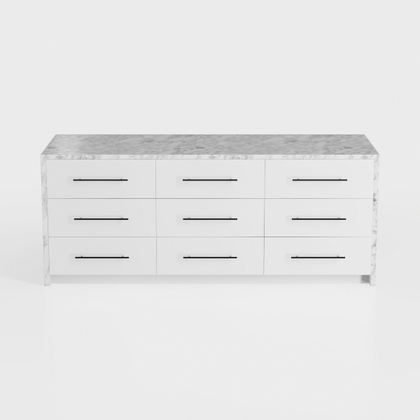 Contemporary Kitchen Island White