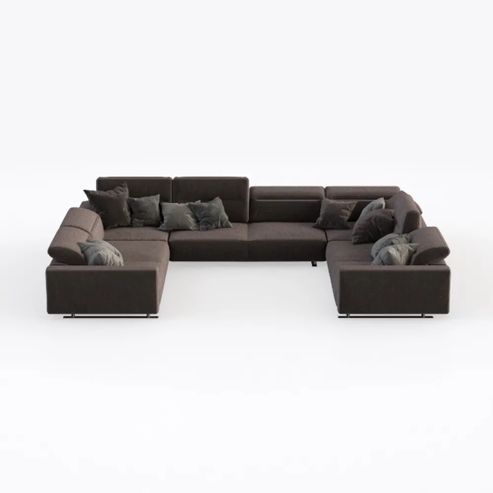 110 * 72" Modular U Shaped Sectional Sofa with Ott