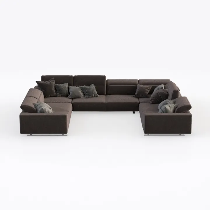 110 * 72" Modular U Shaped Sectional Sofa with Ott