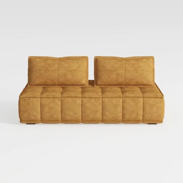 KIVENJAJA 103” Corduroy Boneless Couch, L-Shaped