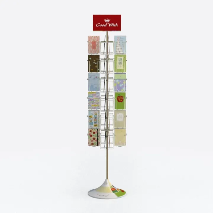 Metal Freestanding Greeting Card Display Rack 3D Model