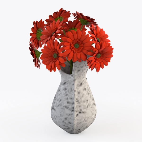 Artificial Magnolia Flowers in Decorative Red Pot,