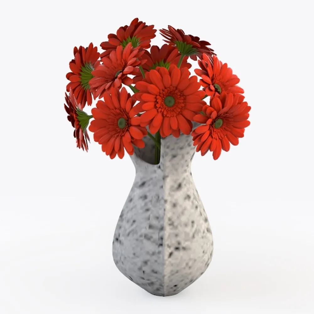Artificial Magnolia Flowers in Decorative Red Pot,