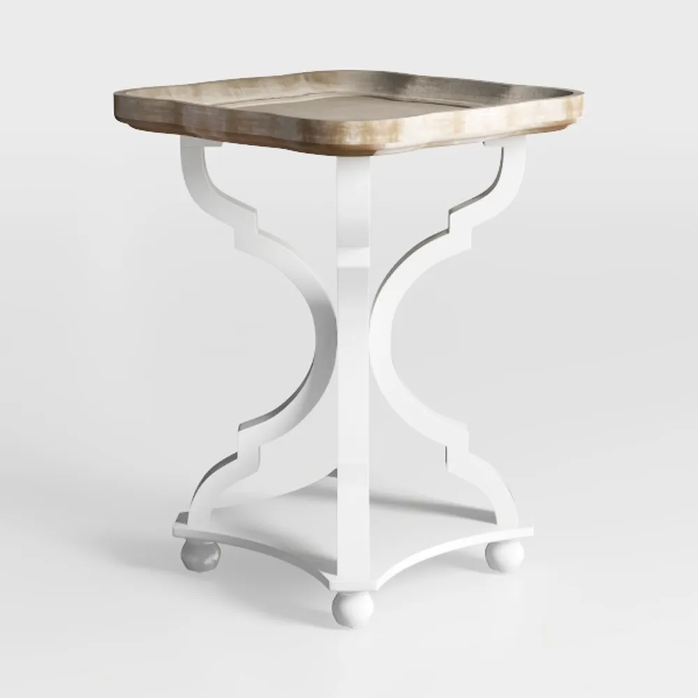 Vintage Small Round Side Table, 3-Tier Slim Waist