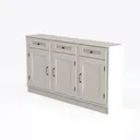 HOSTACK 59" Large Buffet Cabinet with Storage Left 45 Degree View