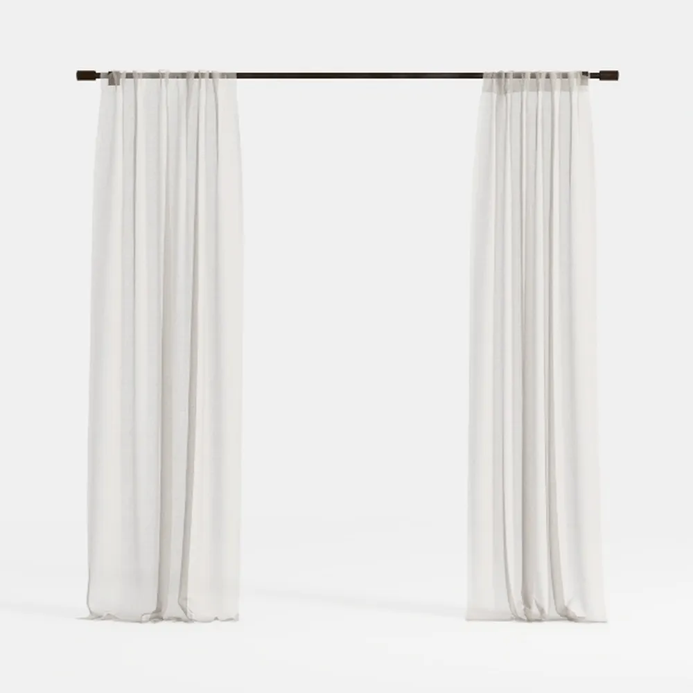 H.VERSAILTEX Linen Blackout Curtains 45 Inches 