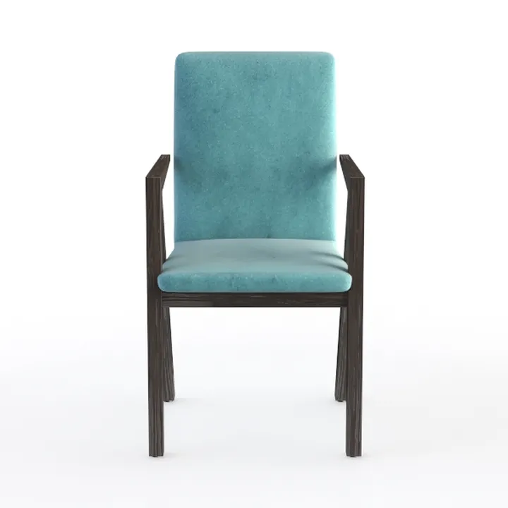 Mid Century Modern Chair Set of 2, Upholstered