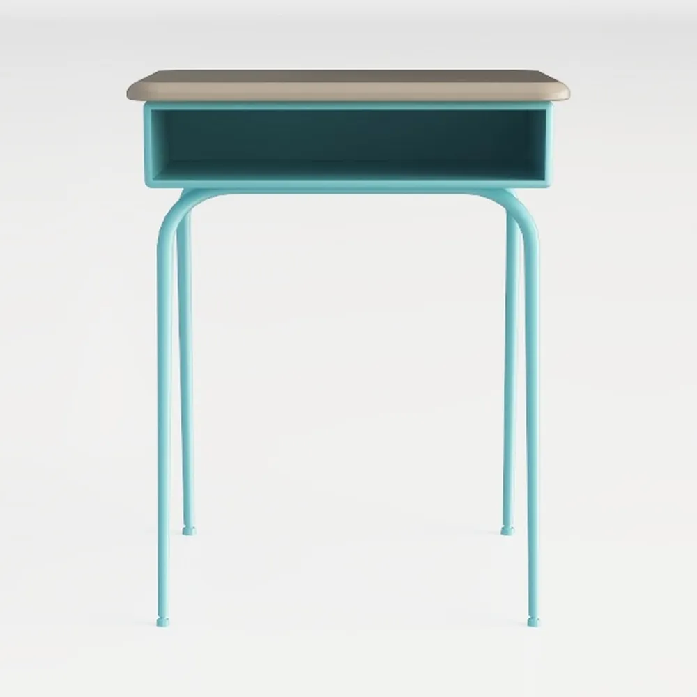 ProTuning Scrivania PÅHL con mensola, 96x58 cm, bianco/turchese