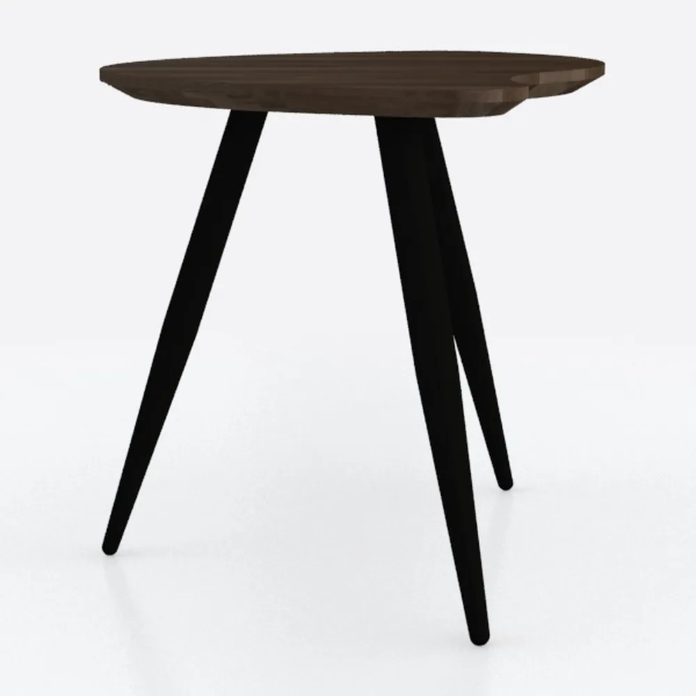Apicizon Round Grey Side Table, Tray Nightstand