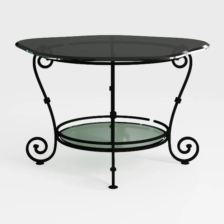 46 Inch Round Portable Plastic Coated Metal Picnic