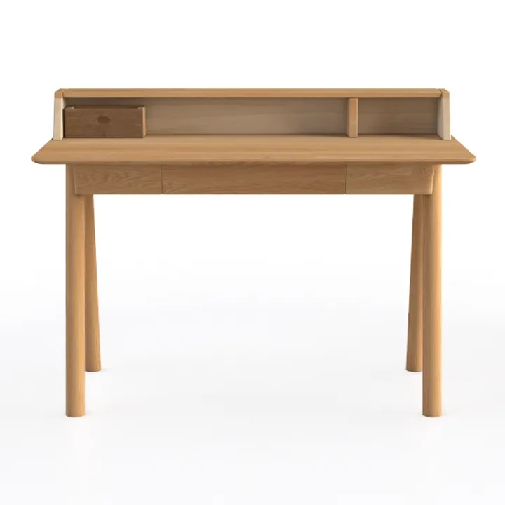 Bush Furniture Nora 54W Writing Desk in Natural Oa