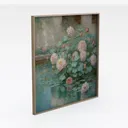 Vintage Impressionist Water Lily Pond Wall Art 3D Model Right 45 Degree View