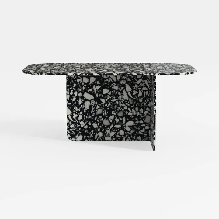 Custom Gold Leaf and Black Epoxy Table, Dining