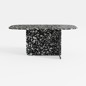 Custom Gold Leaf and Black Epoxy Table, Dining