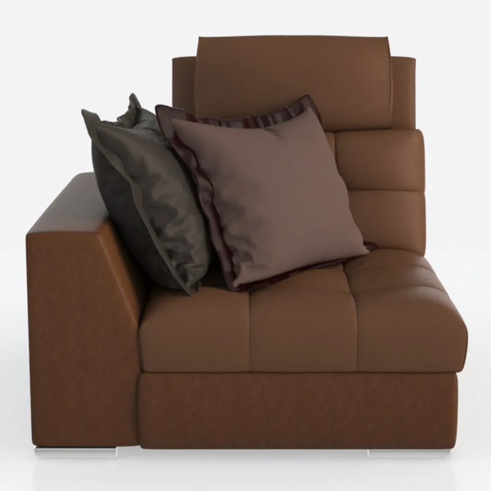 SIMPLIHOME Rex Right-Arm Sofa Module in Full-Grain