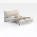 VELOCAVA Queen Size Platform Bed Frame with 5.9"  Right 45 Degree View