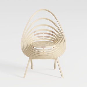 40 in. Ergonomic Wicker Papasan Chair-Cloud-Like T