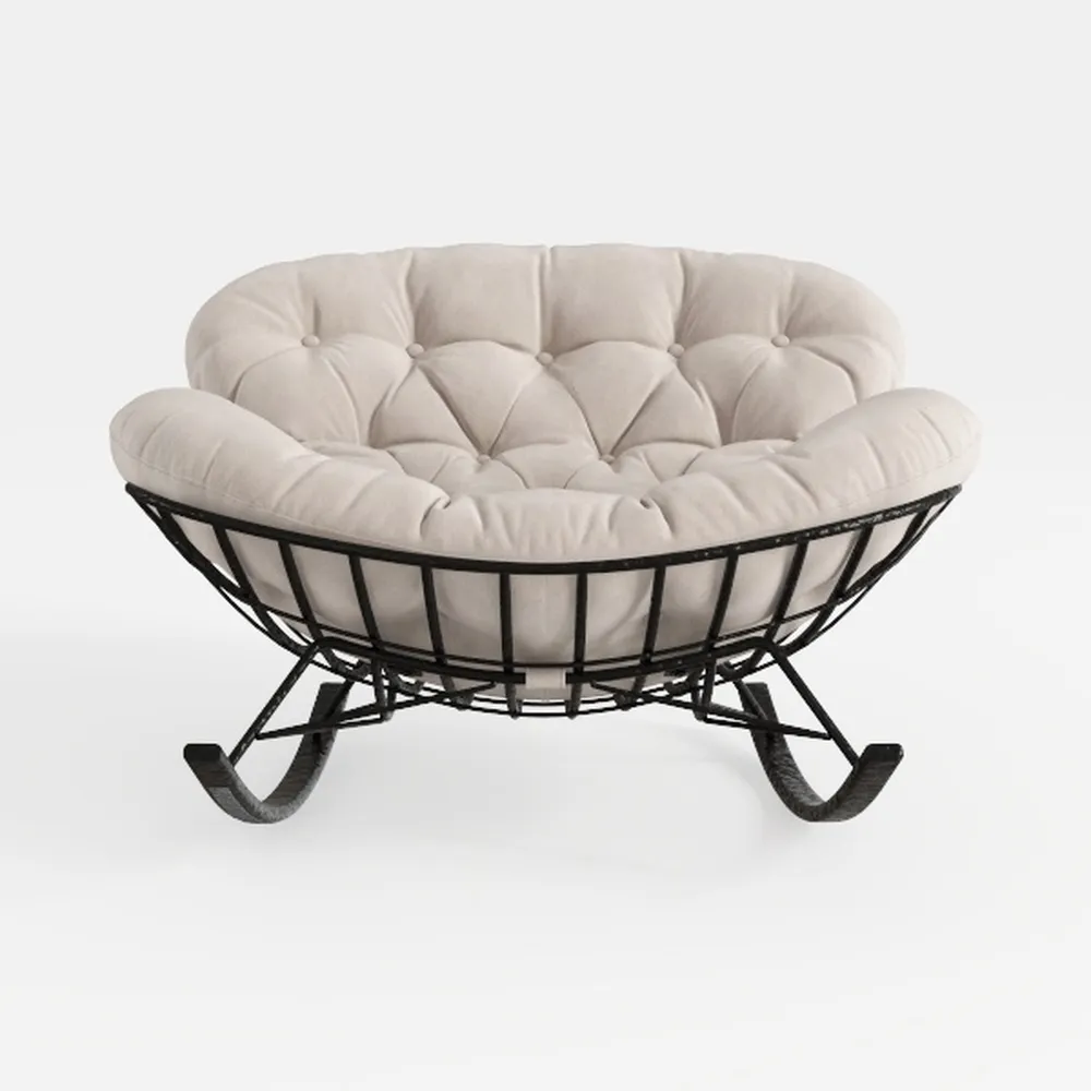 Oversized Rattan Papasan Chair, Ergonomic Lounge