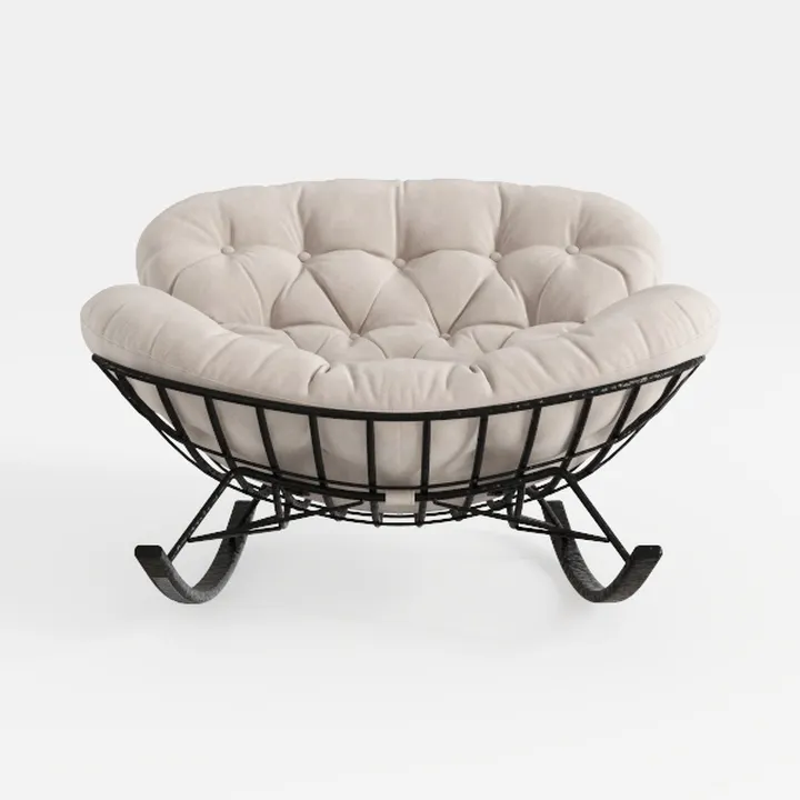 Oversized Rattan Papasan Chair, Ergonomic Lounge