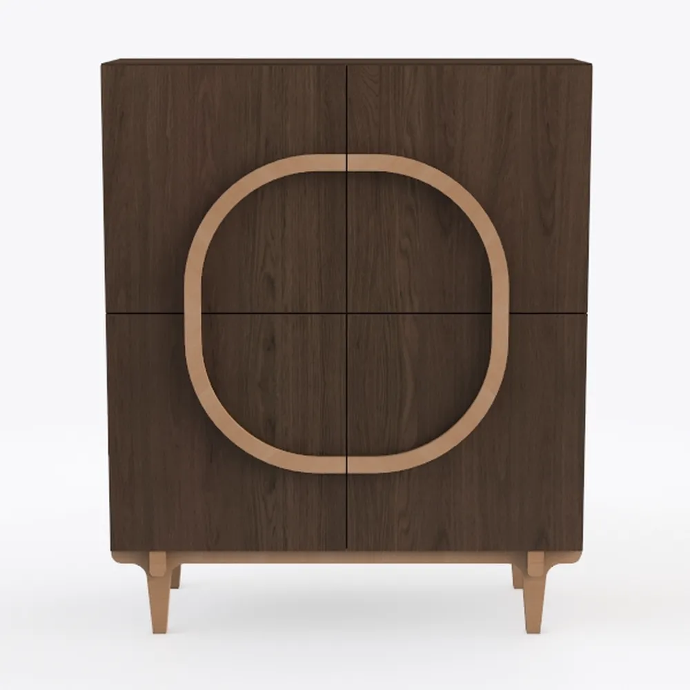 ORRD Fluted Storage Cabinet, Modern Credenza