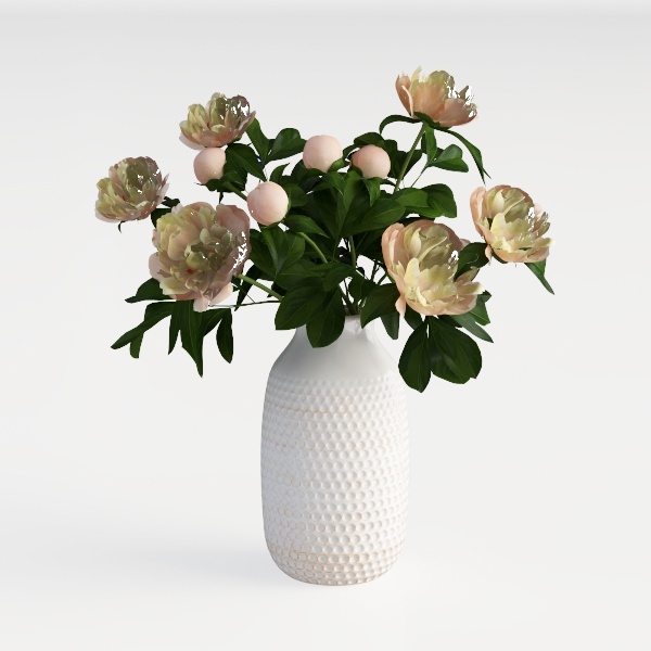 Mkono Small Artificial Flowers in Ceramic Vase 13.