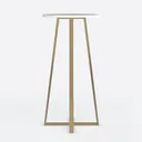 Alto Bistro Table White & Gold - Tables Design Left 45 Degree View