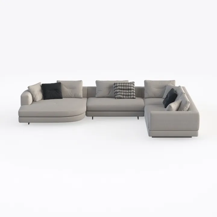 Pemberly Row Contemporary Canes Cobblestone 6 Piec