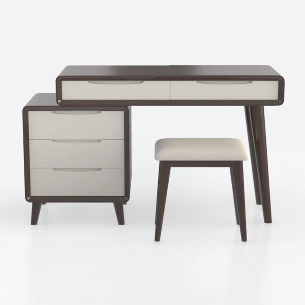 Flann 2-Piece White and Walnut Vanity Set (29.92 i