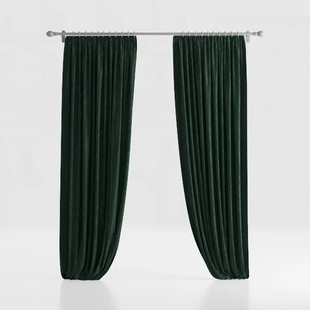 BGment Olive Green Velvet Curtains 84 Inch Length,