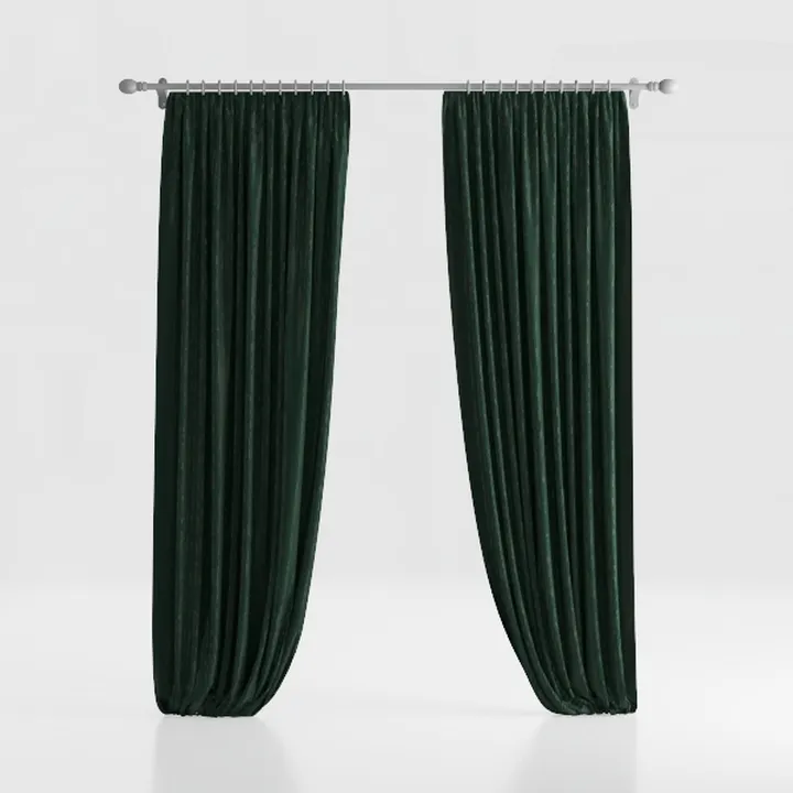BGment Olive Green Velvet Curtains 84 Inch Length,