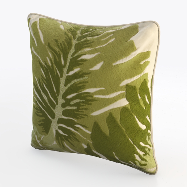 Green Tropical Leaves Throw Pillow Covers Set of 2