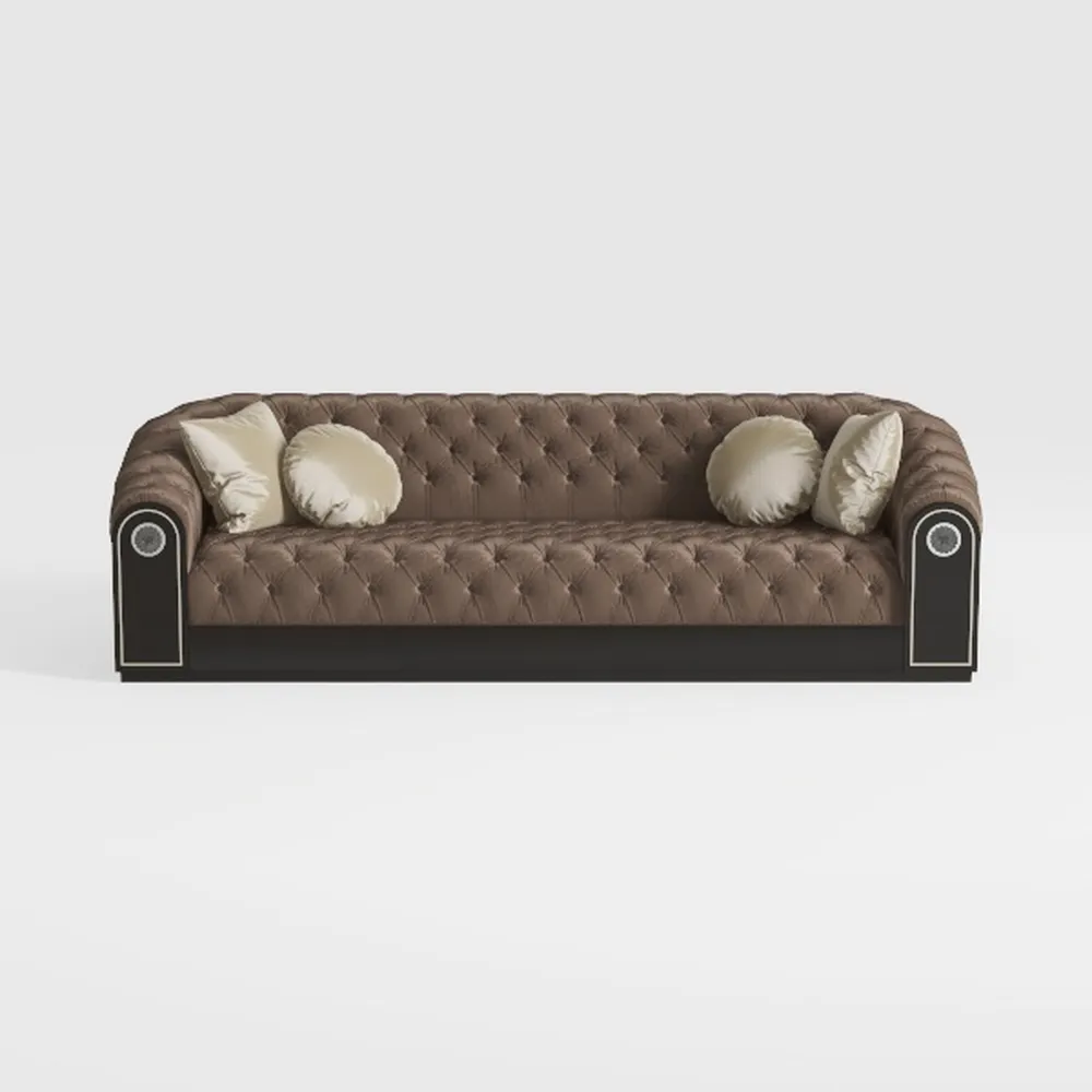 Poly & Bark Capa Leather Couch - 92 Inch Sofa