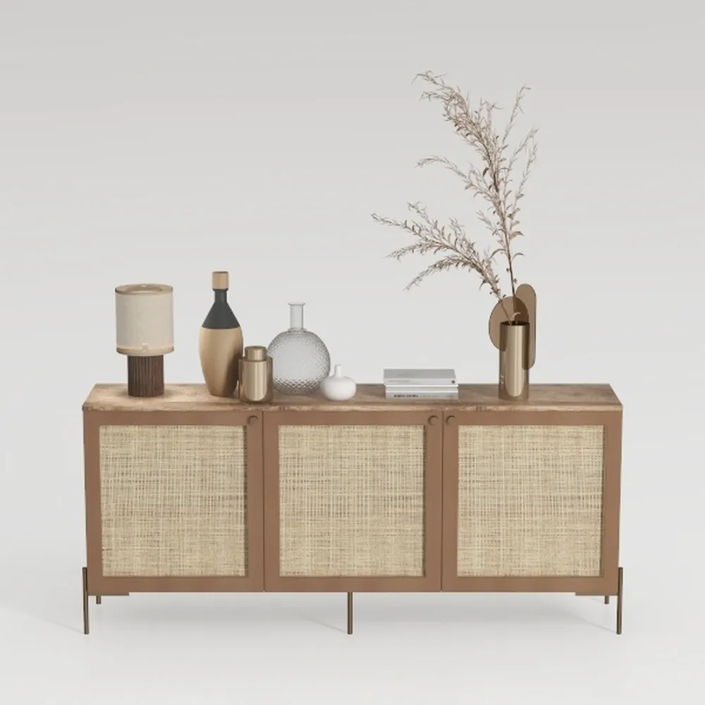 Accent Storage Cabinets Set of 2 Sideboard with