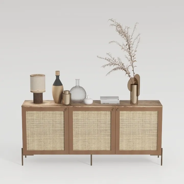 Accent Storage Cabinets Set of 2 Sideboard with
