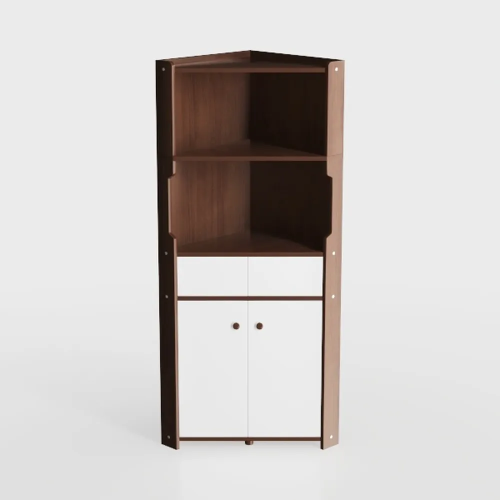 Shoe Cabinet Storage with Doors & Coat Rack