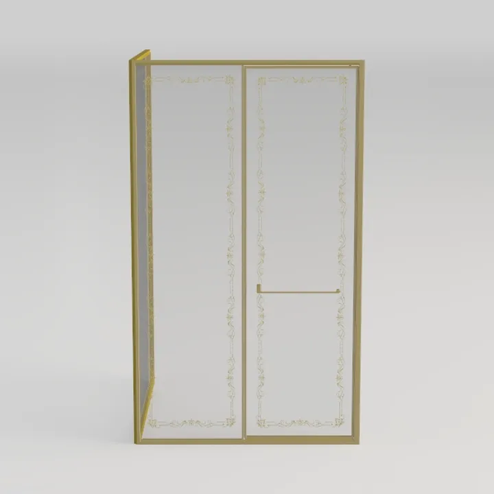 56-61" W x 76" H Frameless Shower Door Double