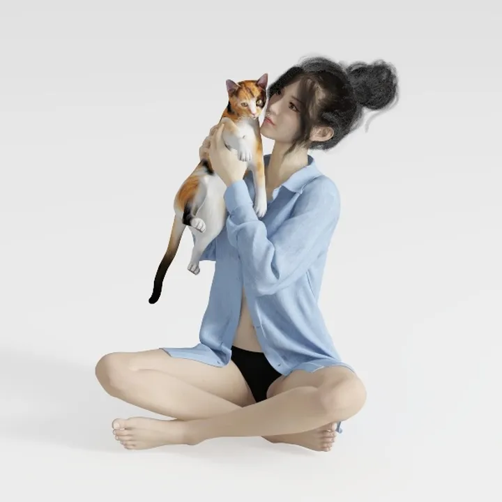 woman with cat-Secret Life of Pets