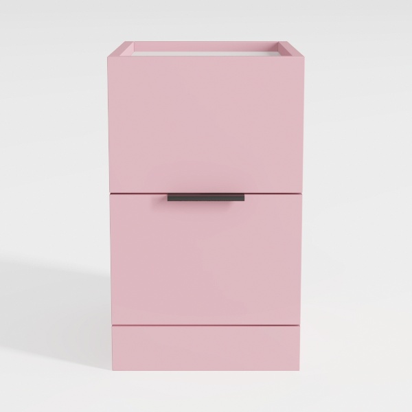 Pink Under Desk File Cabinet, 2 Drawer Locking