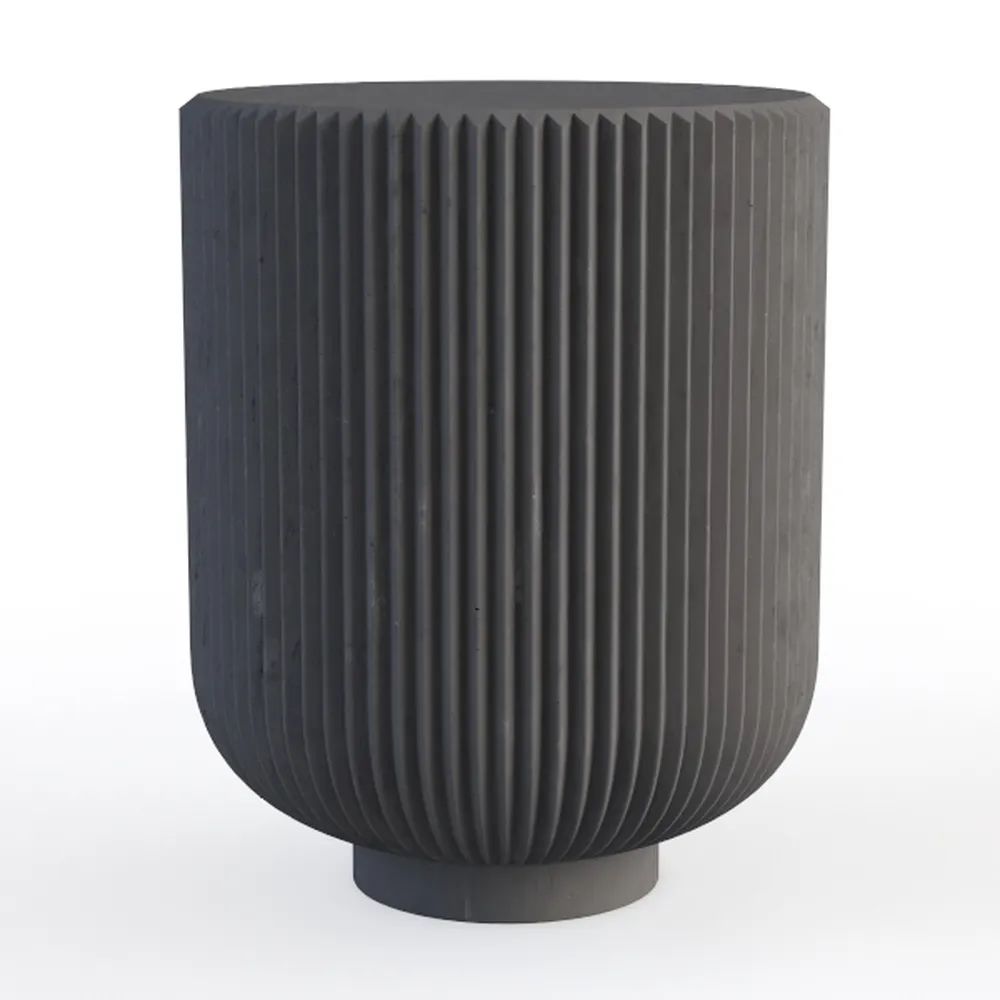 Ceramic Vase with Grooves - Waterproof Flower
