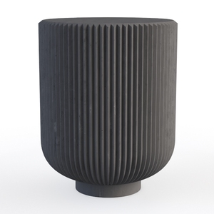 Ceramic Vase with Grooves - Waterproof Flower