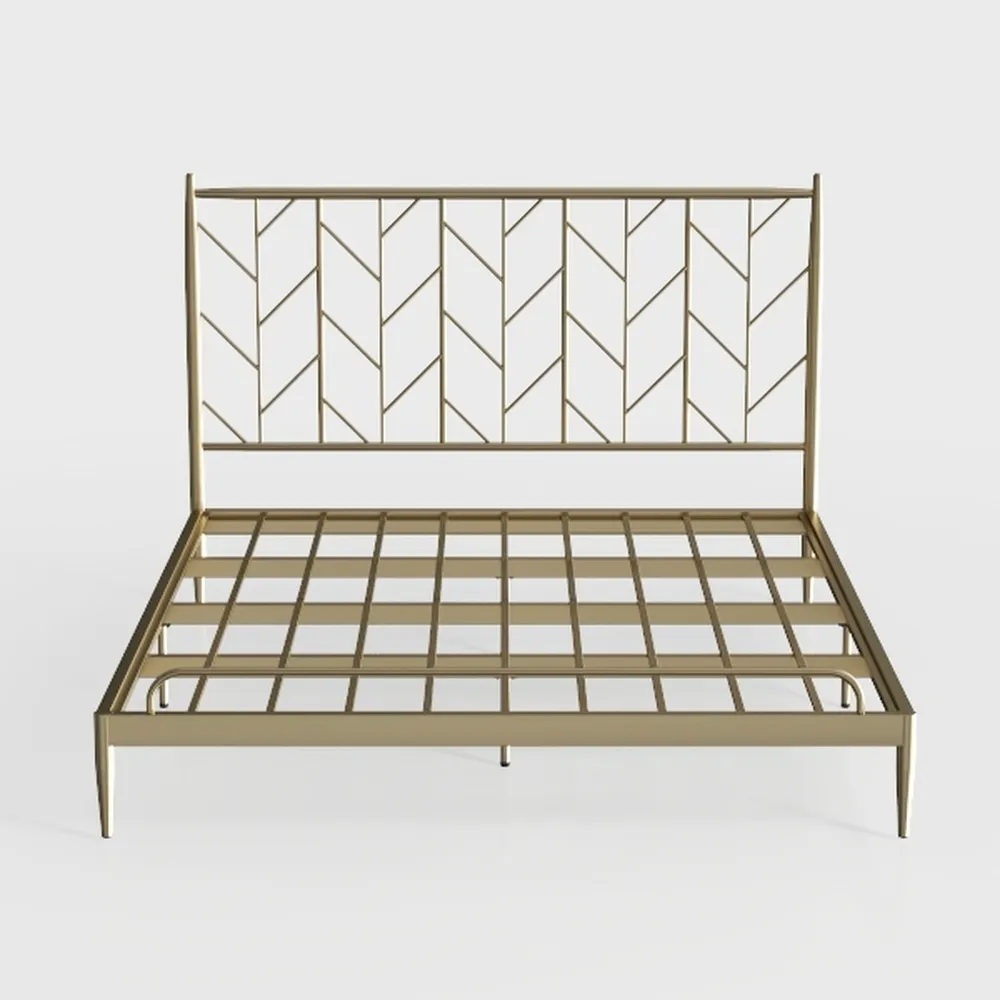 Allewie Queen Size Platform Bed Frame with Vintage
