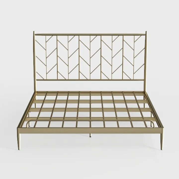 Allewie Queen Size Platform Bed Frame with Vintage