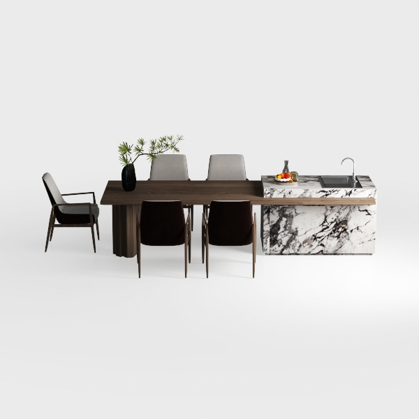 Walnut and Black Metal Backrest Counter Bar Stools