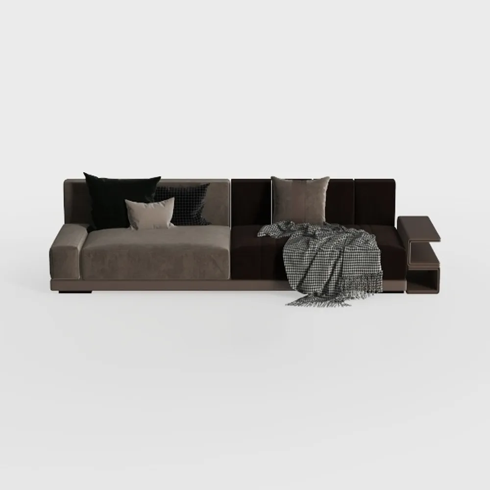 108.3" Sectional Foam Couch,L Shape Sofa with Chai