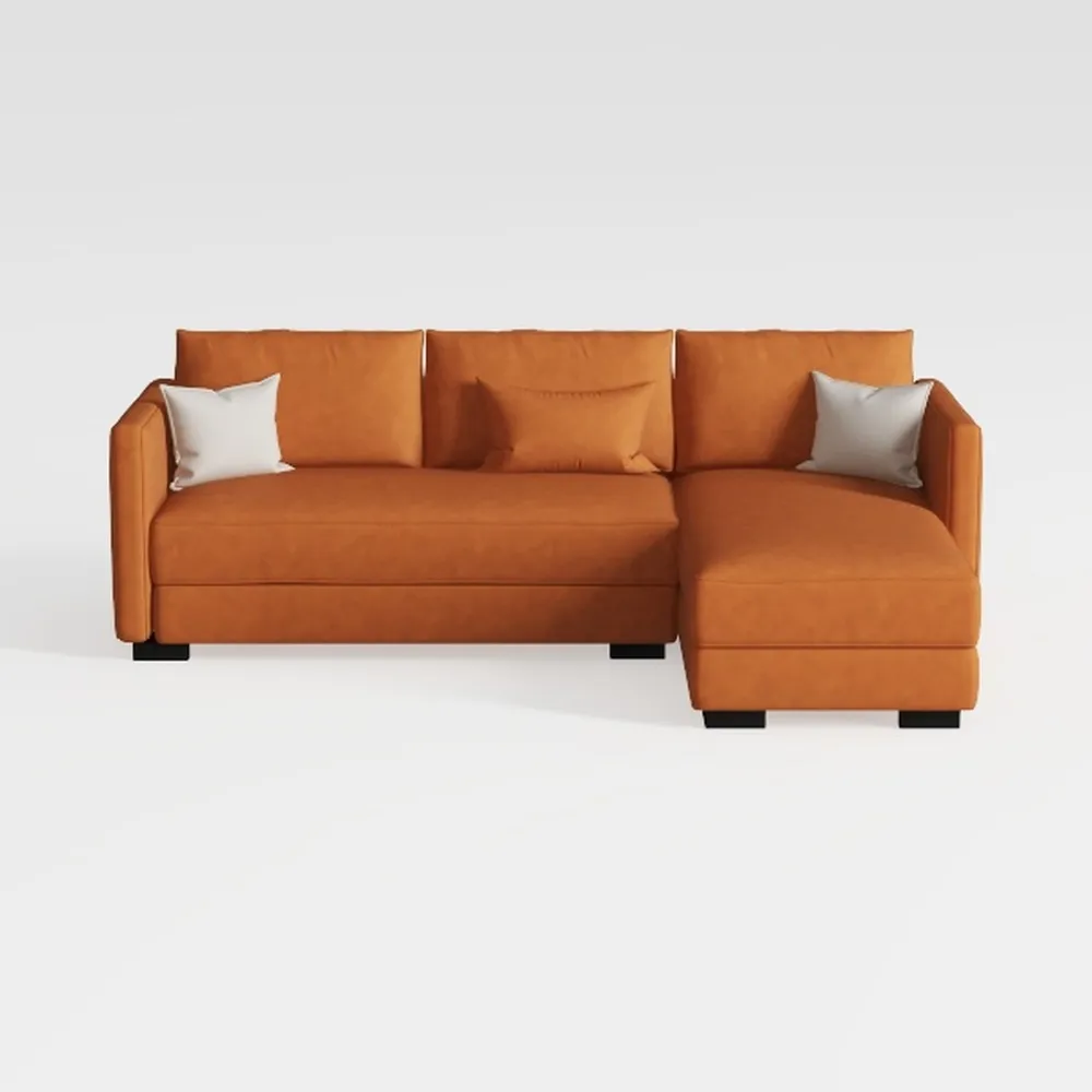 82.7" L Shaped Sectional Sofa with Cup Holders
