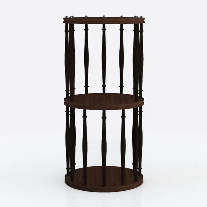 Biaco Solid Wood End Table with 2 Drawers